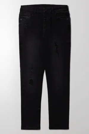 Ripped Denim Jeans Black