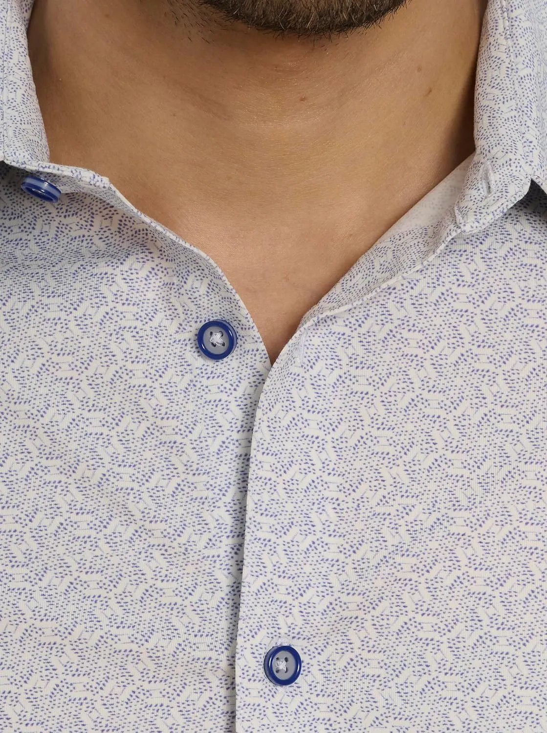 Robert Graham Men's Asterisk Long Sleeve Knit Button Down Shirt