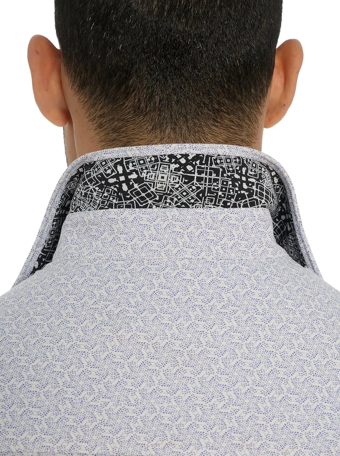 Robert Graham Men's Asterisk Long Sleeve Knit Button Down Shirt