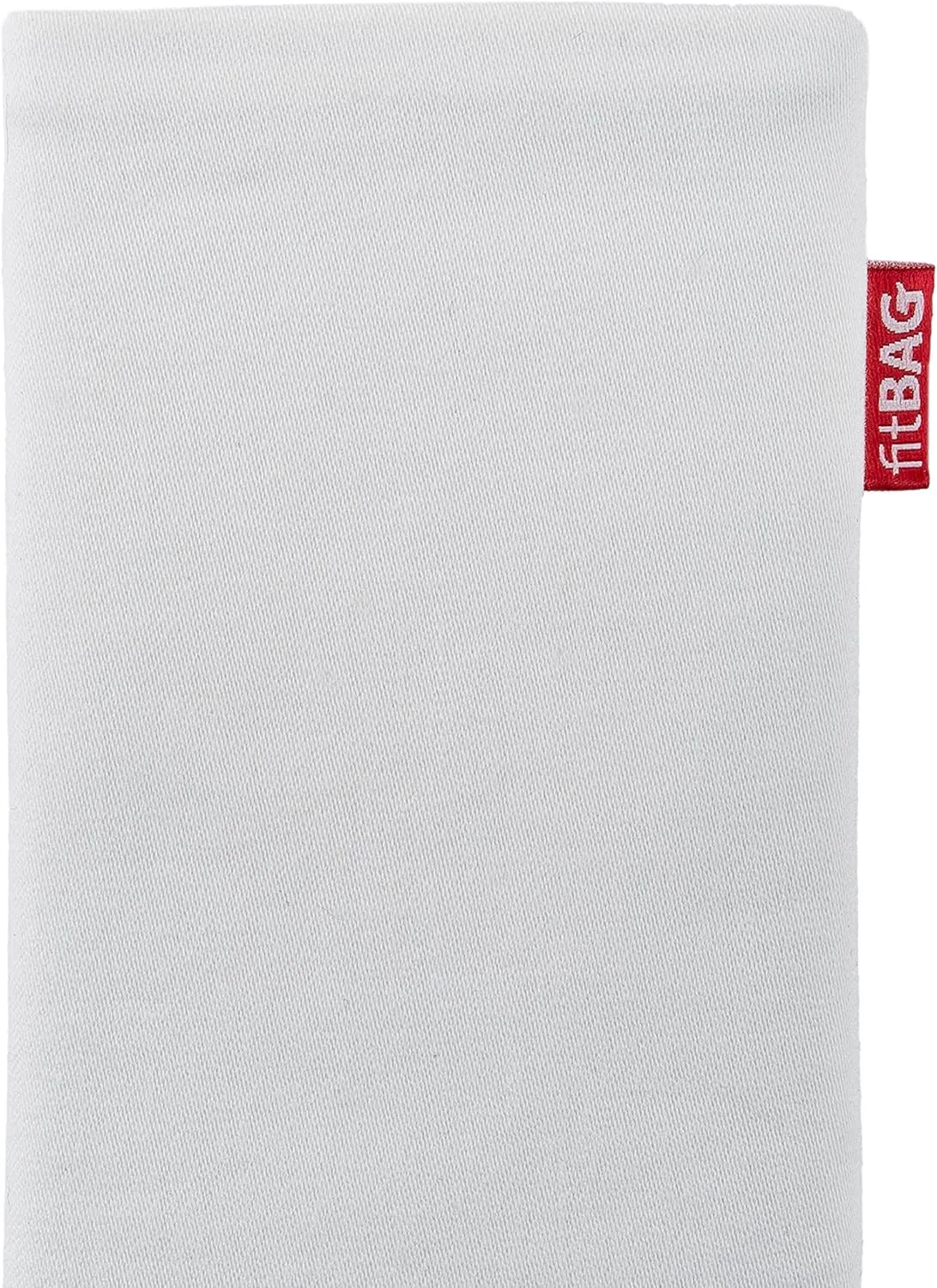 Rock White Custom Tailored Sleeve for Mobistel Cynus F4. Fine Suit Fabric Pouch with Integrated Microfibre Lining for Display Cleaning