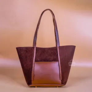 ROSEBUD brown TOTE BAG