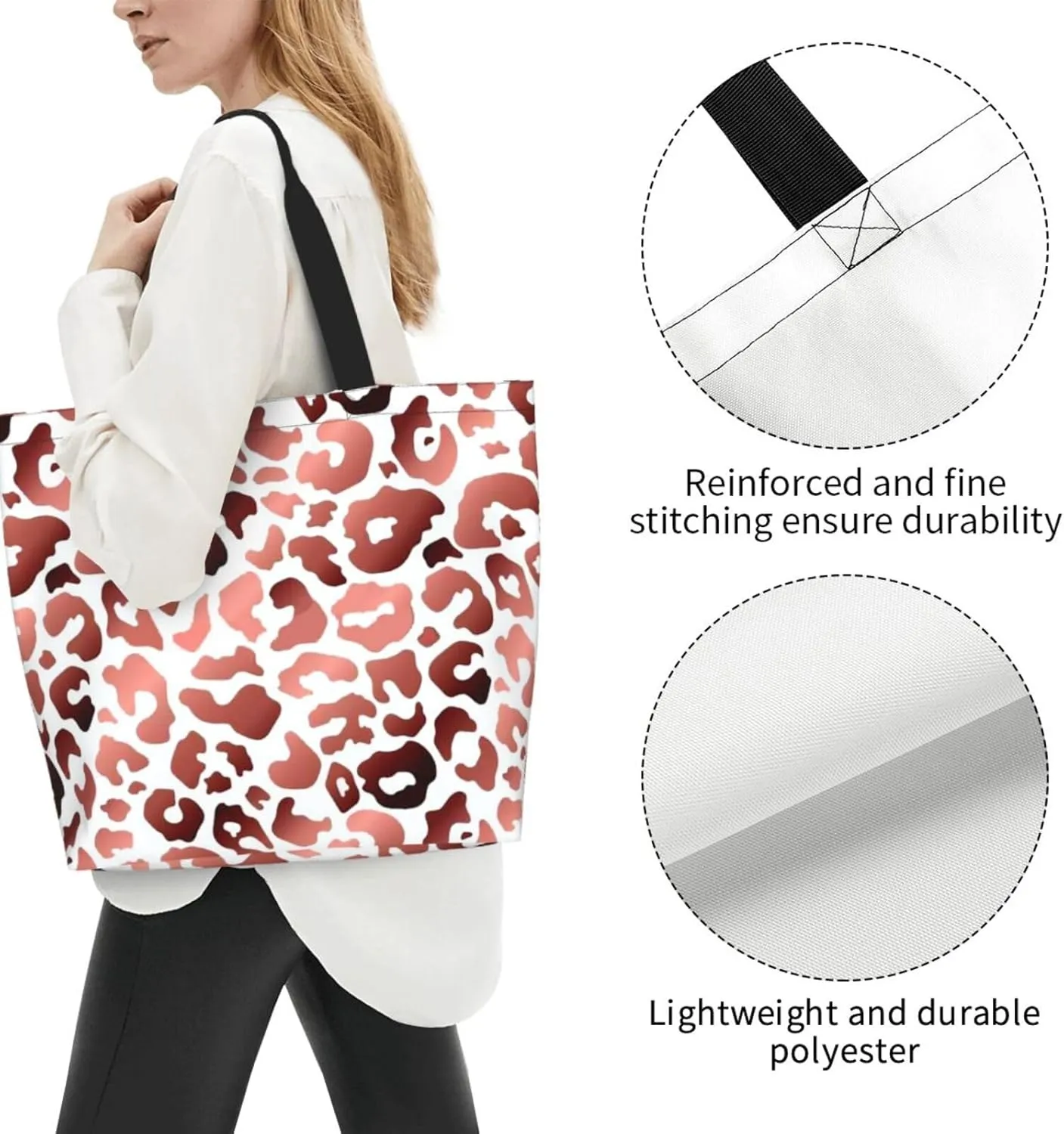 Rottweilers Dog in Ice Tote Bag Shopping Bag Portable Handbags Tote Shoulder Bucket Bags for Women