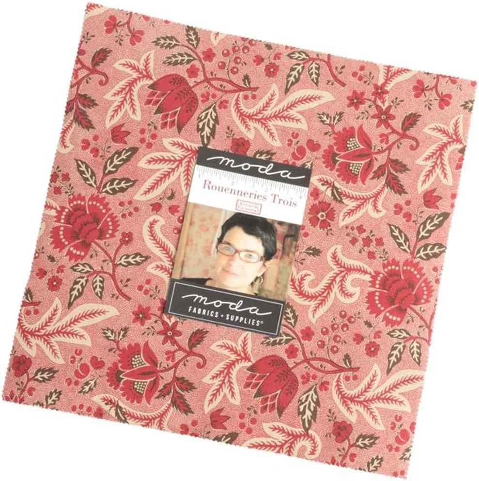 Rouenneries Trois Layer Cake®, 42-10" Precut Fabric Quilt Squares by French General