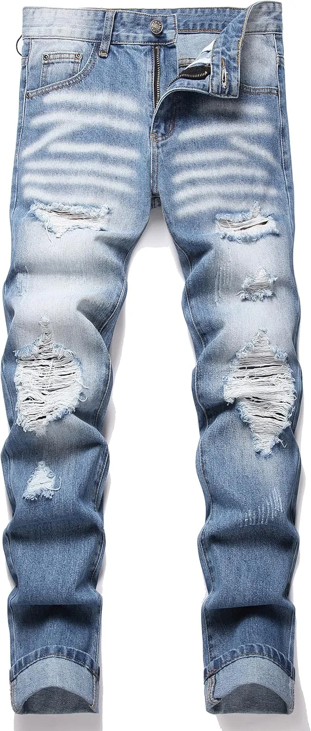 RXXKKK Men's Regular Slim Fit Jeans