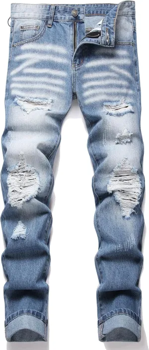 RXXKKK Men's Regular Slim Fit Jeans