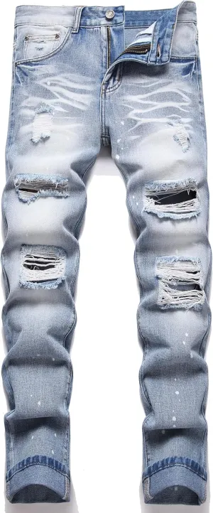 RXXKKK Men's Regular Slim Fit Jeans