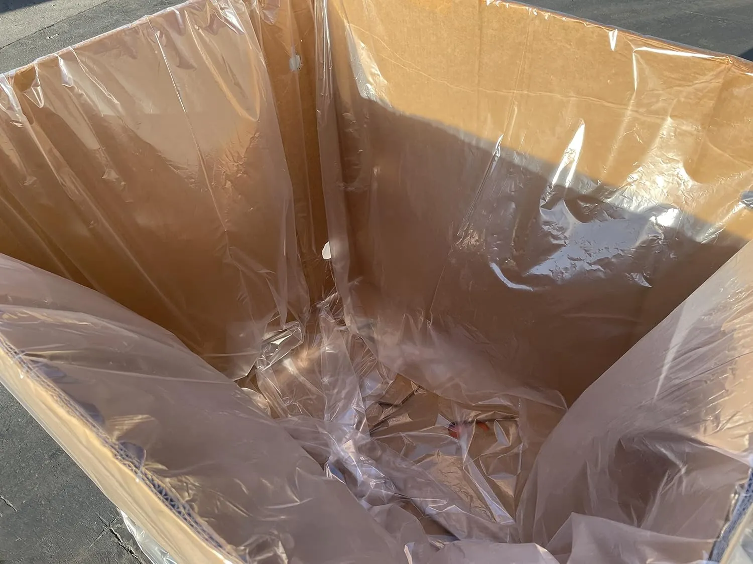 Sandbaggy Gaylord & Tote Bin Liners | Made in USA | Liners Fits Boxes Up to 55" x 55" x 75" | Built w/ 1 Month UV | Heavy Duty 1.5 Mil Thick (Pack of 250)