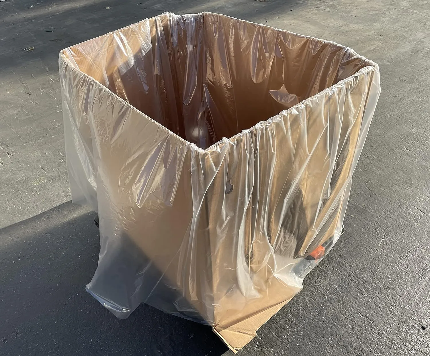 Sandbaggy Gaylord & Tote Bin Liners | Made in USA | Liners Fits Boxes Up to 55" x 55" x 75" | Built w/ 1 Month UV | Heavy Duty 1.5 Mil Thick (Pack of 250)