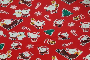 Santa Patchwork / Craft Fabric