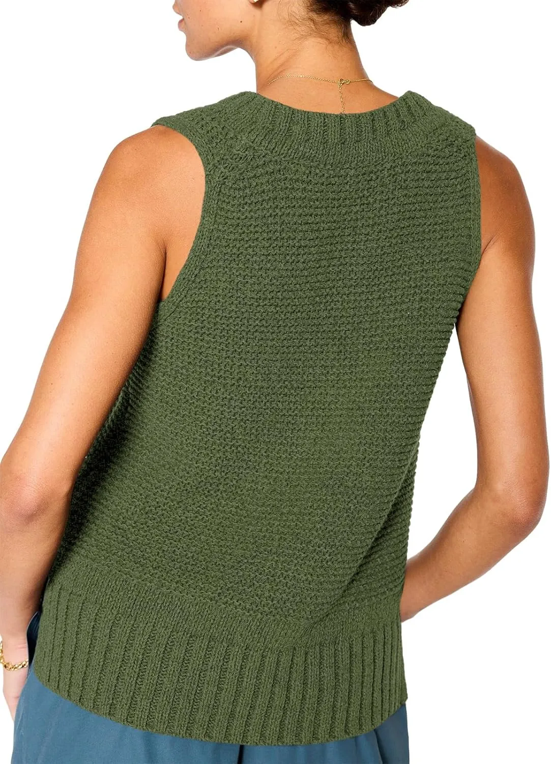 Saodimallsu Womens Sleeveless Sweater Vest Lightweight V Neck Spring Sweater Tank Tops Casual Knit Tunic Cami Shirts