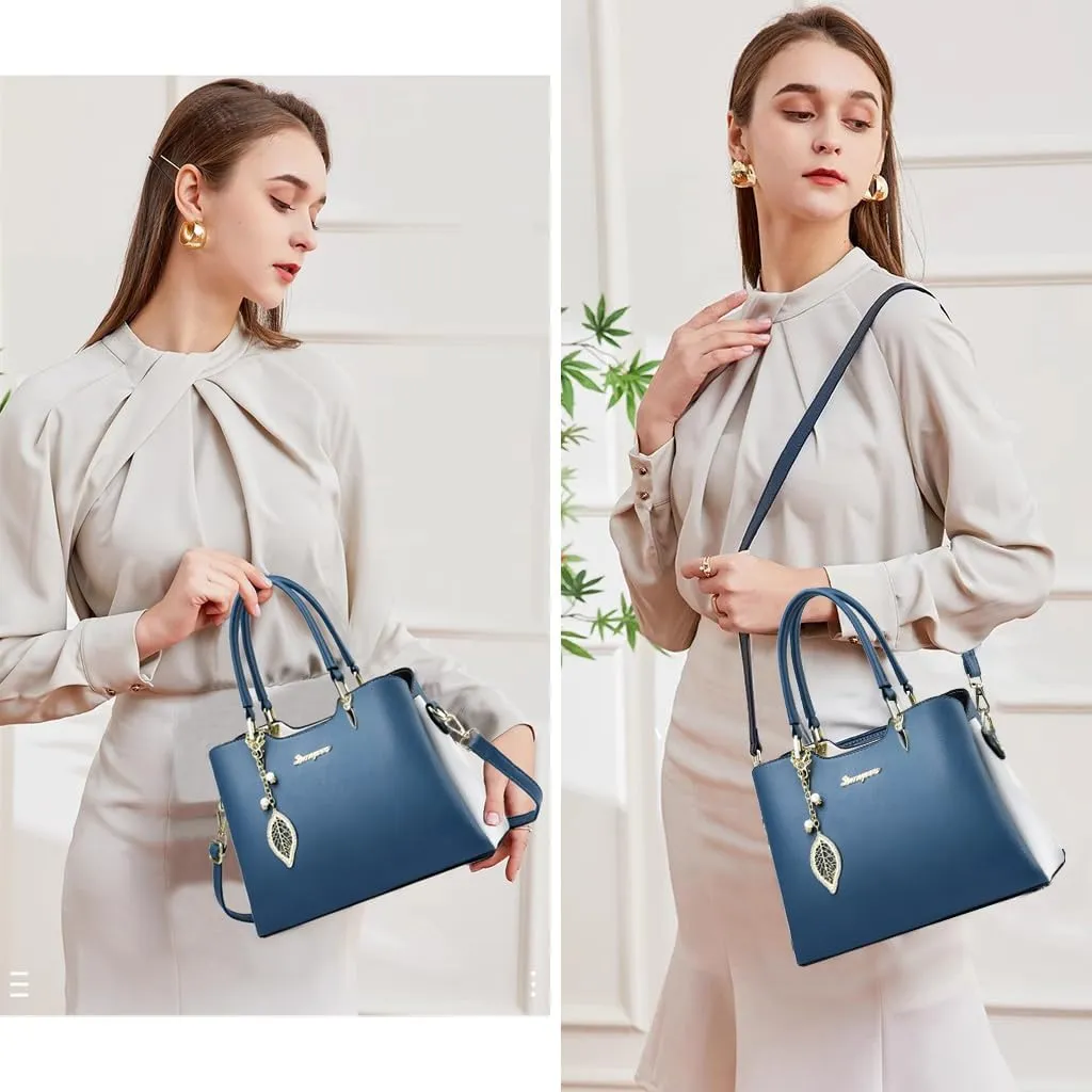 Satchel Purses and Handbags for Women PU Leather Tote Top Handle Shoulder Bags Ladies Crossbody Bags