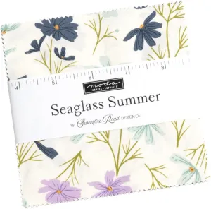 Seaglass Summer Charm Pack by Sweetfire Road; 42-5-inch Precut Fabric Quilt Squares