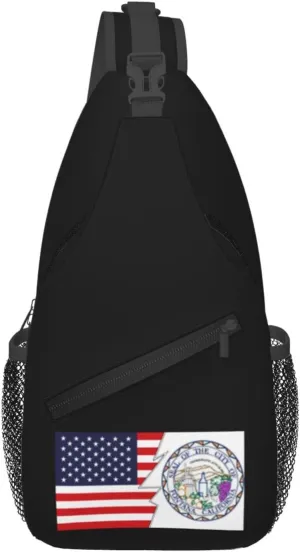 Seal Fontana And America Crossbody Bags For Women Men Chest Backpack Gym Shoulder Bag Travel Outdoor Sports Casual Crossbody Bags