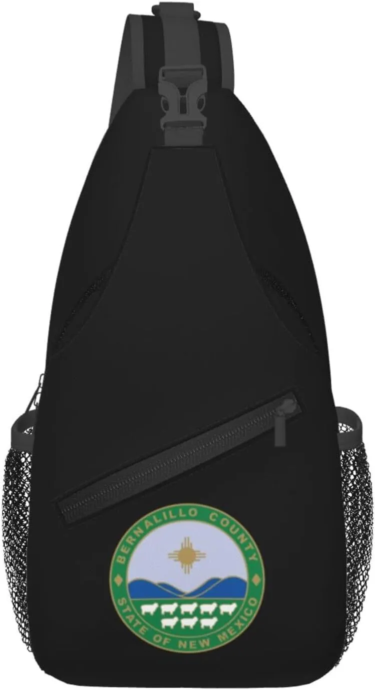 Seal Of Bernalillo County, New Mexico Crossbody Bags For Women Men Chest Backpack Gym Shoulder Bag Travel Outdoor Sports Casual Crossbody Bags