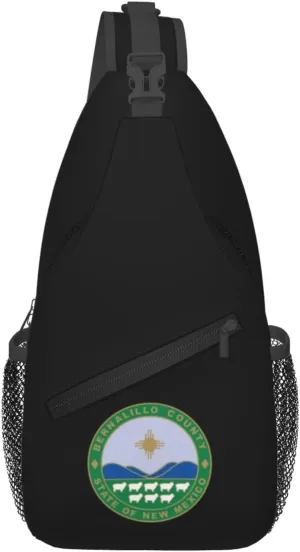 Seal Of Bernalillo County, New Mexico Crossbody Bags For Women Men Chest Backpack Gym Shoulder Bag Travel Outdoor Sports Casual Crossbody Bags