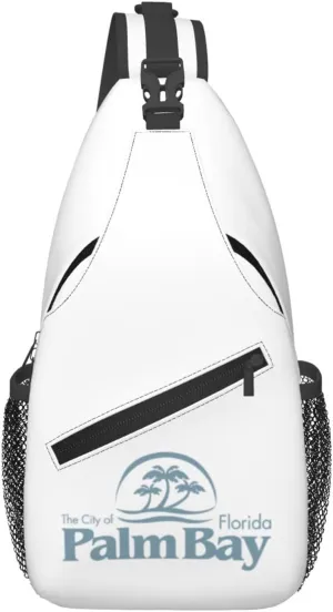 Seal Of Palm Bay, Florida Crossbody Bags For Women Men Chest Backpack Gym Shoulder Bag Travel Outdoor Sports Casual Crossbody Bags
