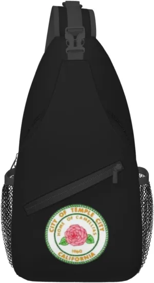 Seal Of Temple City, California Crossbody Bags For Women Men Chest Backpack Gym Shoulder Bag Travel Outdoor Sports Casual Crossbody Bags