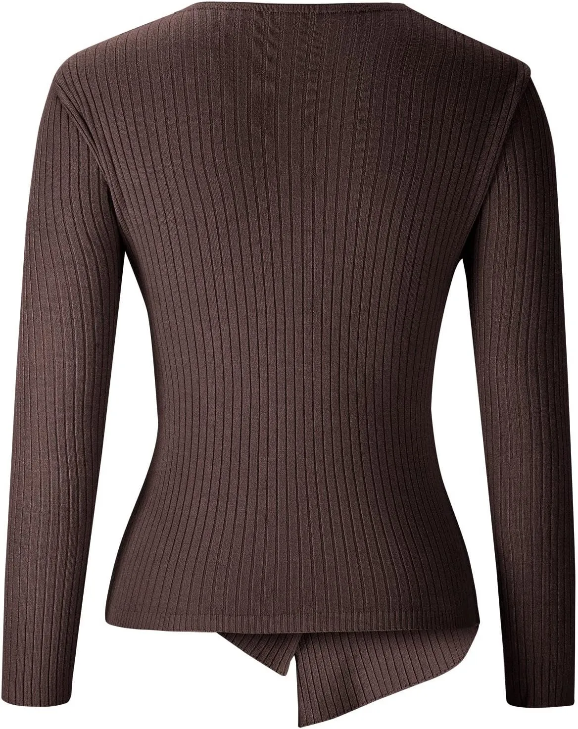 Sexy Cross v Neck Sweaters for Women Business Casual Long Sleeve Ribbed Knit Wrap Slim Fit Pullover Tops