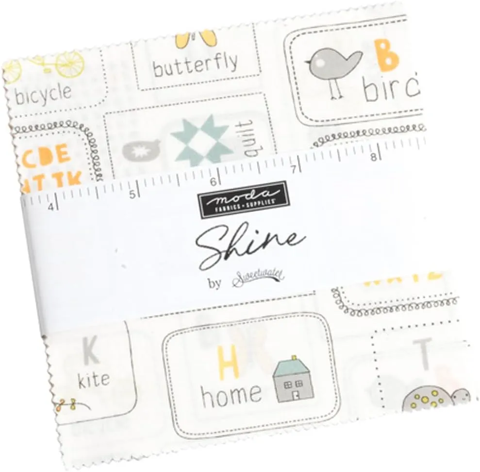 Shine Charm Pack by Sweetwater; 42-5" Precut Fabric Quilt Squares