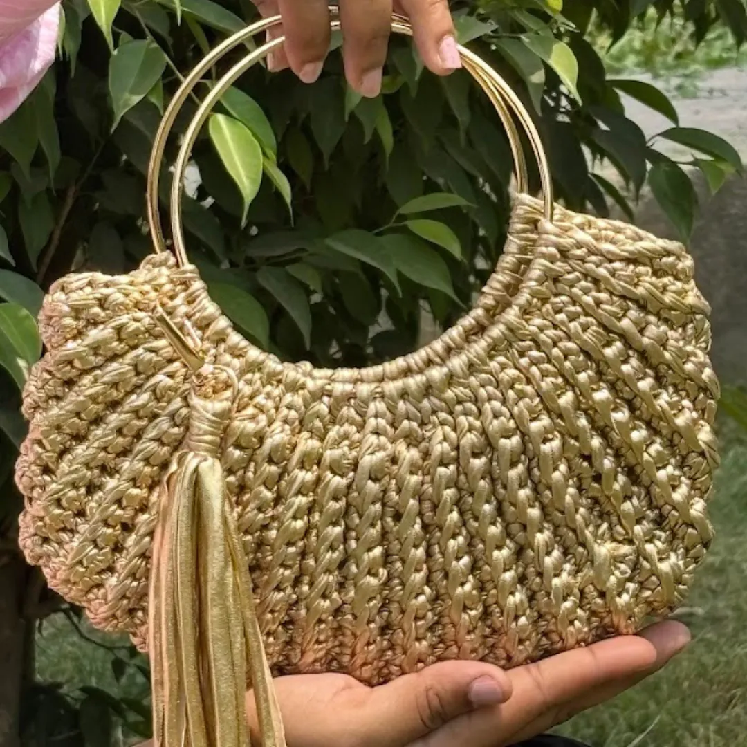 Shiroli Handmade Metallic Gold -  Luxe Bag