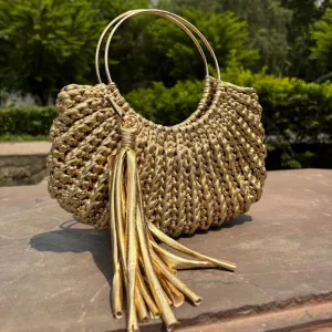 Shiroli Handmade Metallic Gold -  Luxe Bag