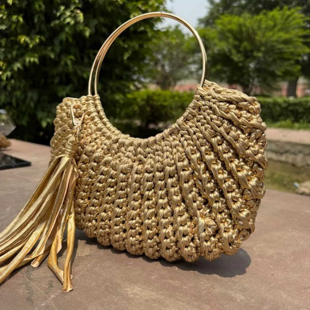 Shiroli Handmade Metallic Gold -  Luxe Bag