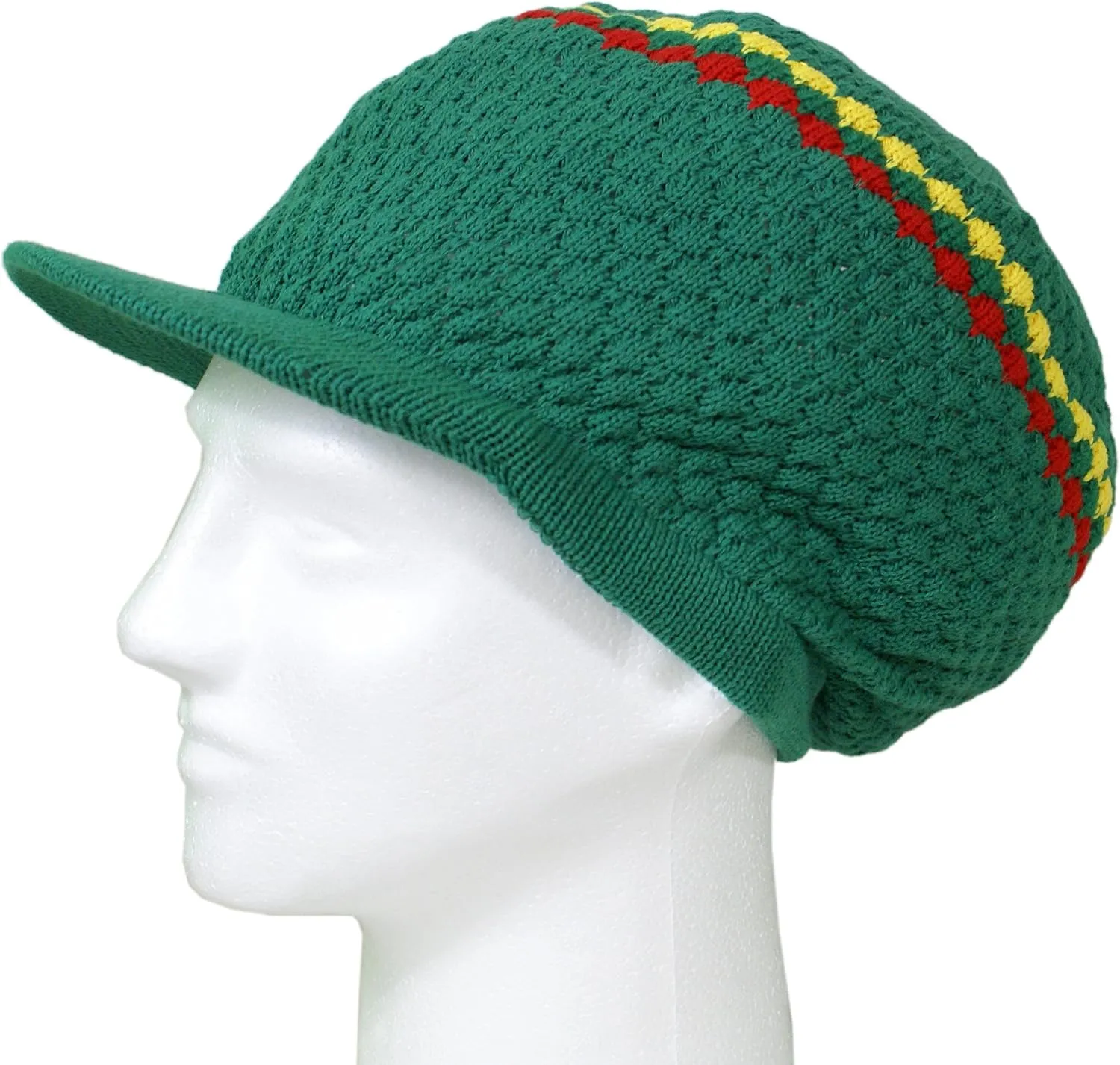 Shoe String King SSK Rasta Knit Tam Hat Dreadlock Cap. Multiple Designs and Sizes.