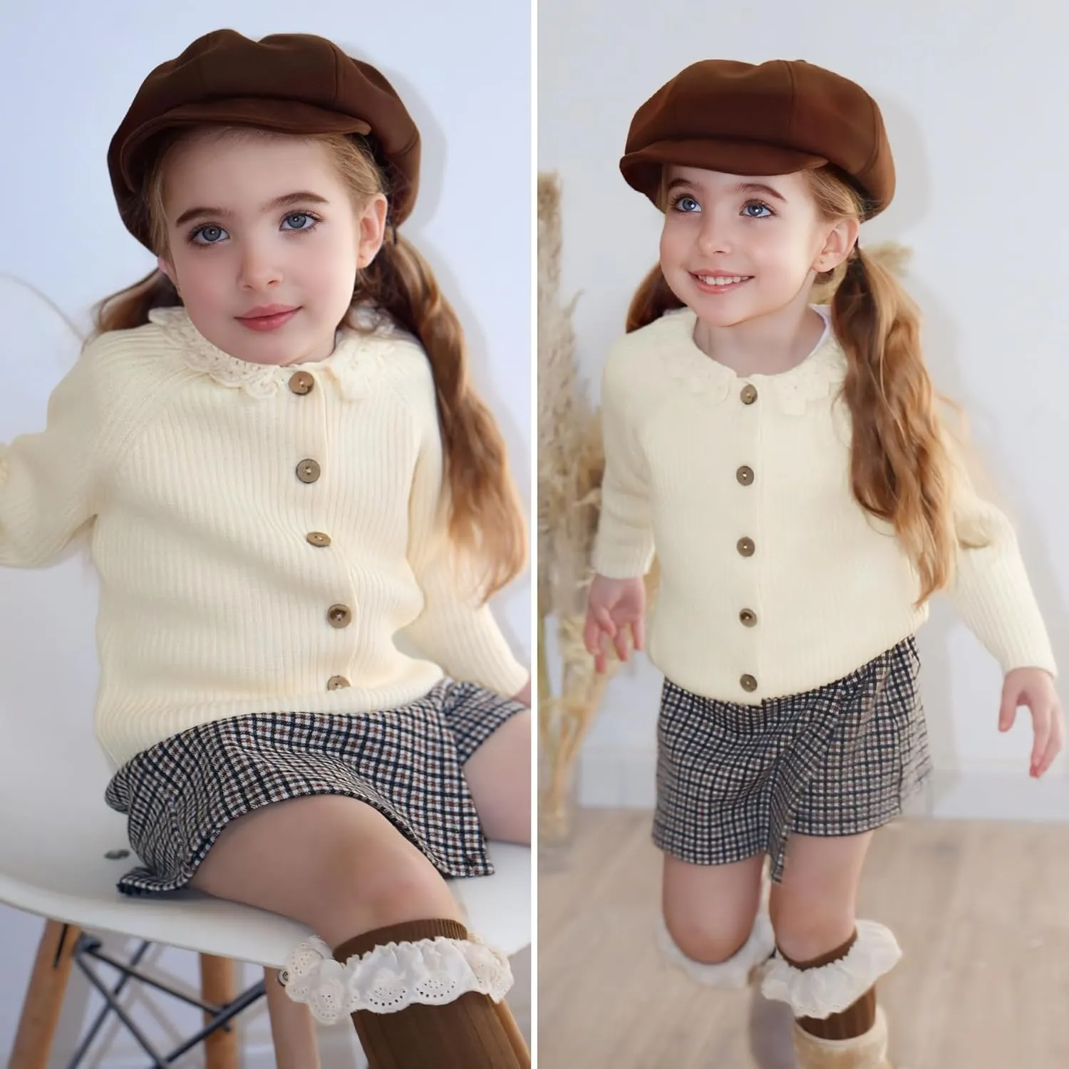 Simplee kids Baby Cardigan Cable Knit Toddler Cardigan Long Sleeve Fall Winter Open Front Knit Sweaters