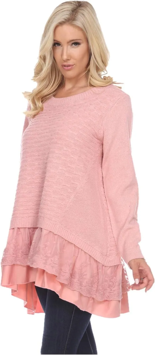 SIMPLY COUTURE Women's Casual Pullover Cable-Knit Oversize Sweater