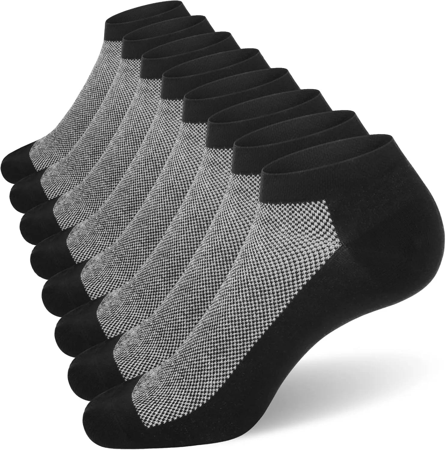 SIXDAYSOX 8/6 Pack Mens Ankle Socks Low Cut Comfort Casual Socks Size 10-13/13-15