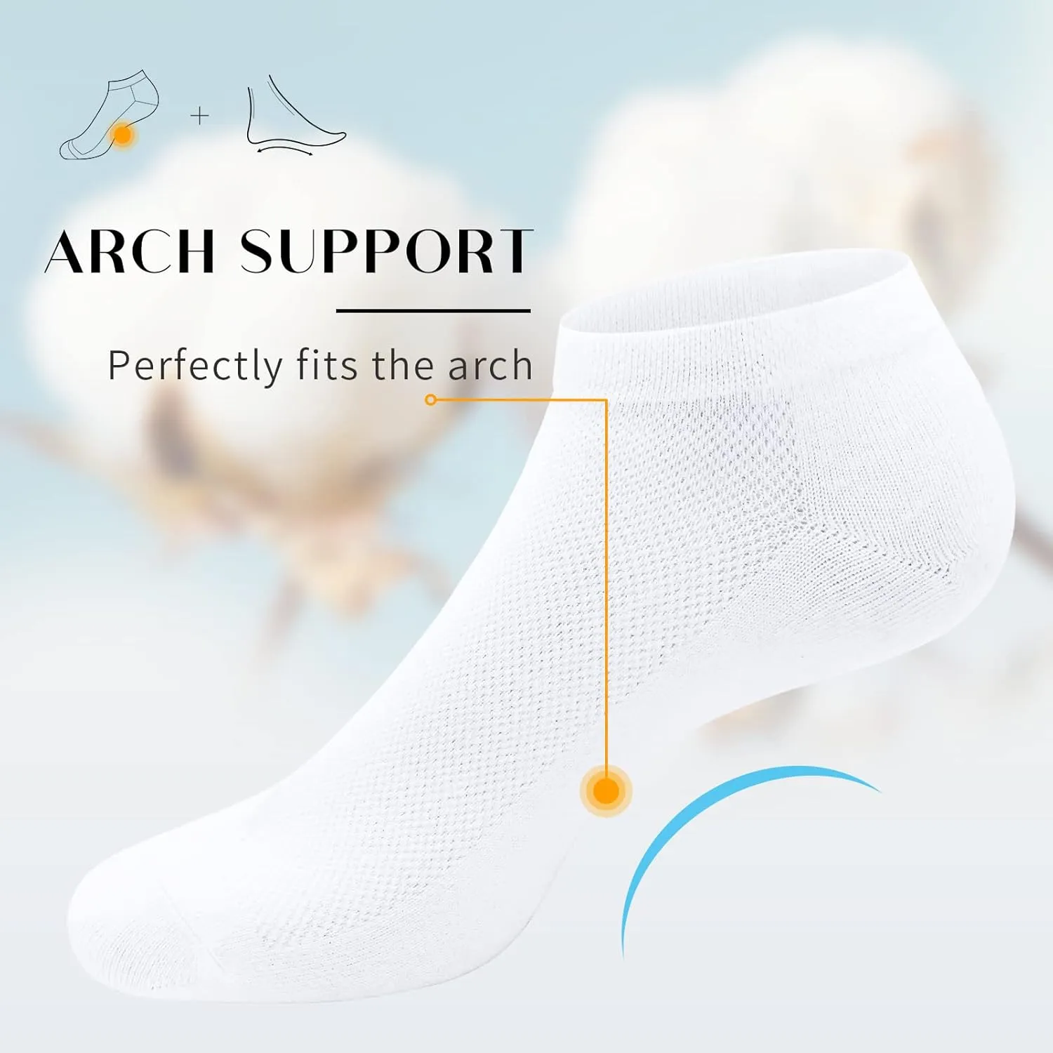 SIXDAYSOX 8/6 Pack Mens Ankle Socks Low Cut Comfort Casual Socks Size 10-13/13-15