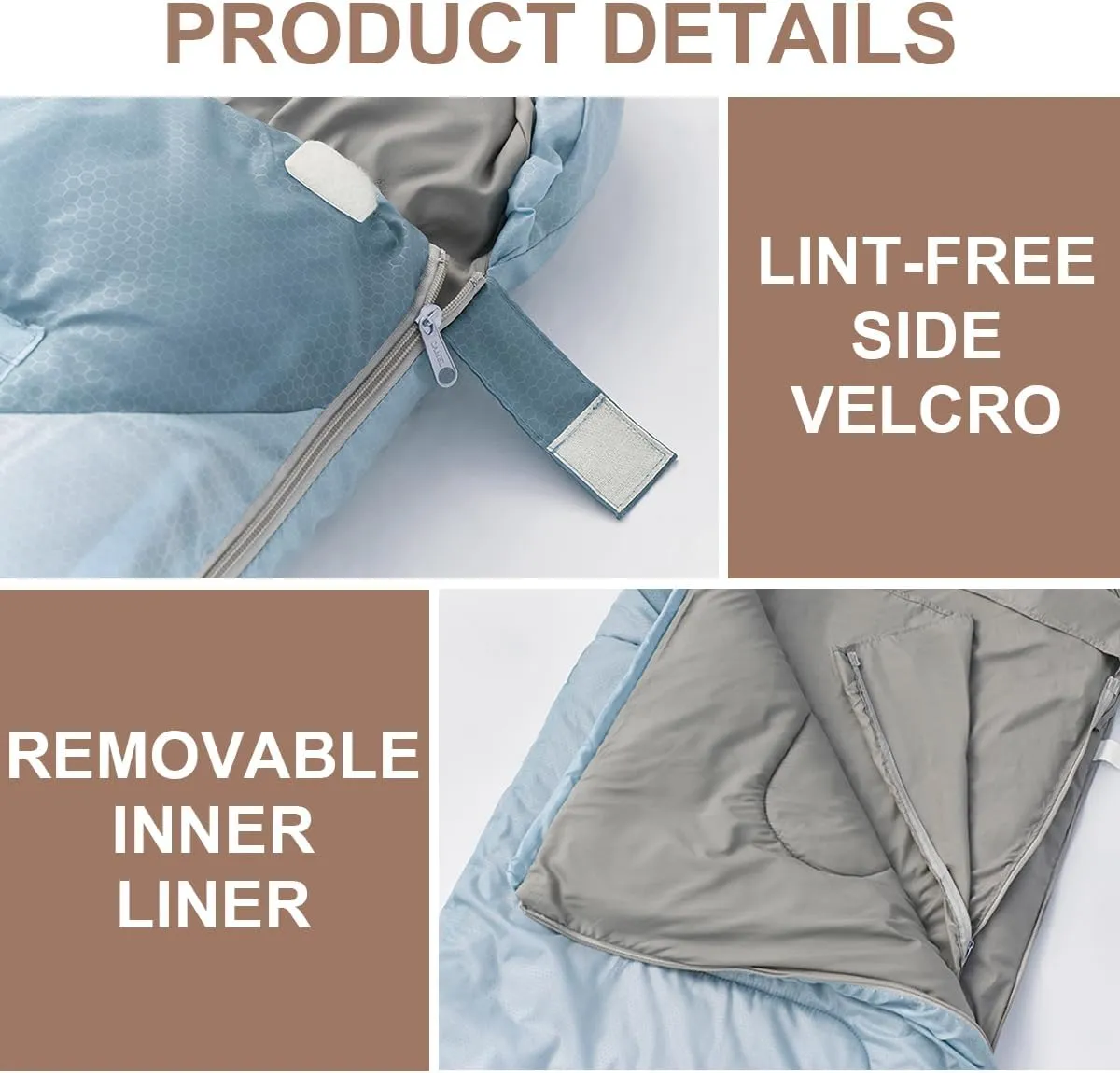 Sleeping Bag for Adults Backpacking Camping Hiking Detachable Washable Single Camping Sleeping Bag Indoor Outdoor