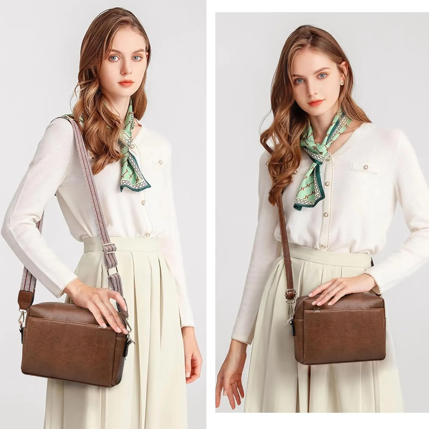 Small Crossbody Bags for Women Vegan Leather Purses Women's Shoulder Handbags Wallet Satchel Cross Body Purse