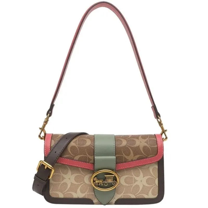 Small Fashion Color Minimalist Women's Square Contrast Print 2025 Crossbody Light Shoulder end One Bag Retro New Christmas clearance Bag Economical Luxury High