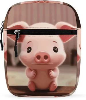 Small Satchel Purse Mini Shoulder Bag Personalized Cute Pig Print Crossbody Bags For Women Men