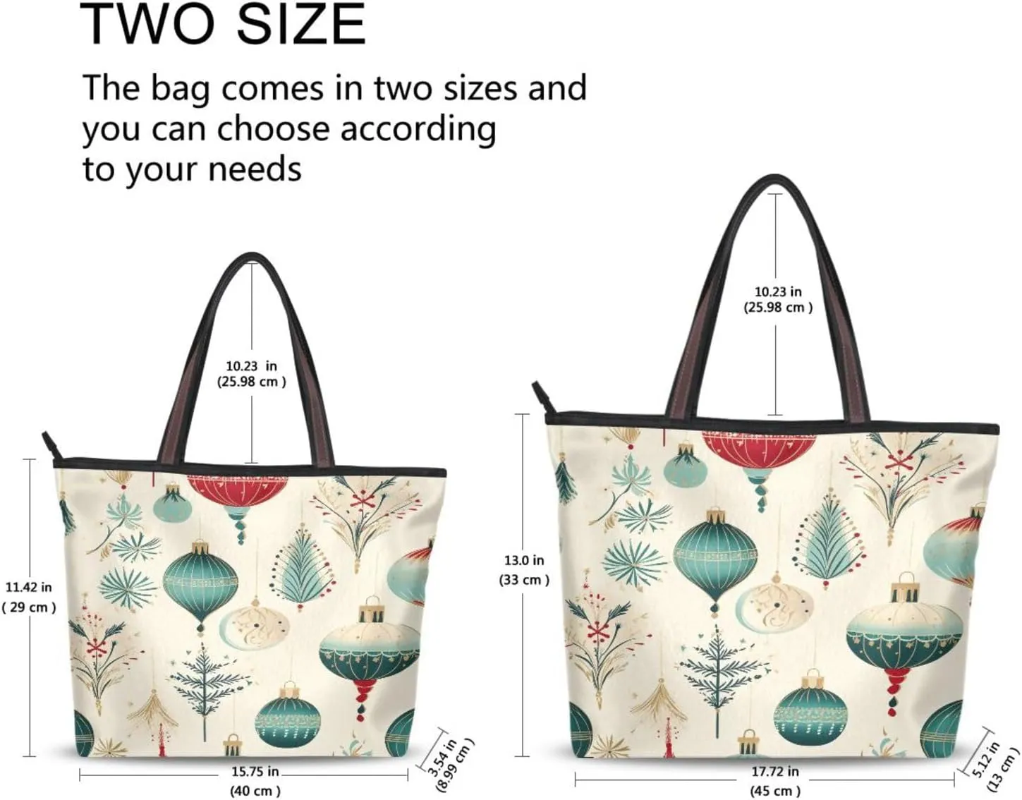 Snowflakes-christmas Fashion Shoulder Bags Tote Bags Handbags For Women, L