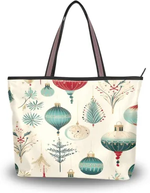 Snowflakes-christmas Fashion Shoulder Bags Tote Bags Handbags For Women, L