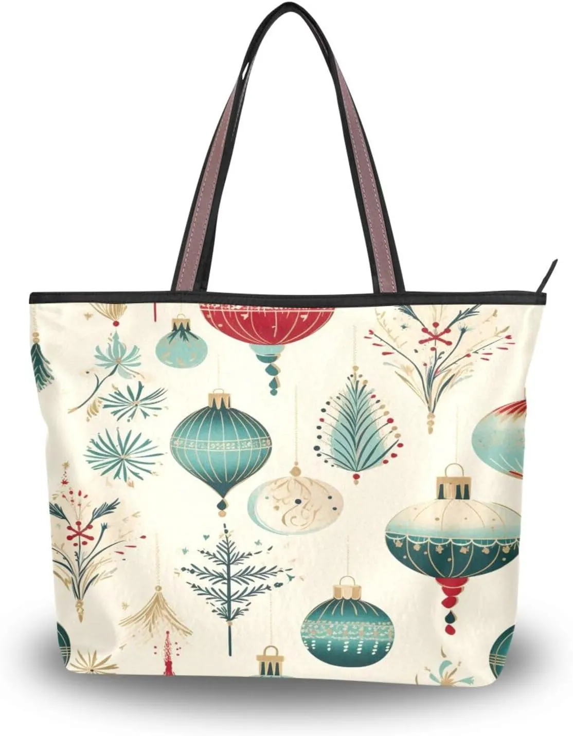 Snowflakes-christmas Fashion Shoulder Bags Tote Bags Handbags For Women, L