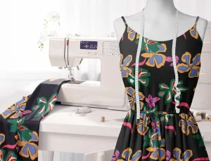 Soimoi Floral Print - Multicolor, Canvas Fabric Material - 56 Inch Wide, 1 Yard, Unstitched Fabric for Upholstery, Bags, Workwear and Outdoor Gear