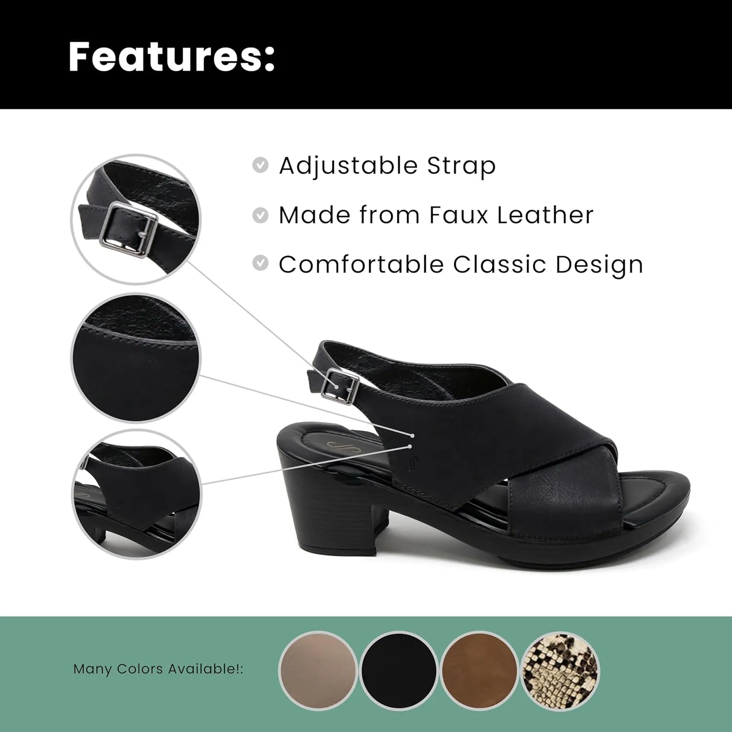 Solely Jane Interchangeable Tops Women's Heel Pumps Shoes