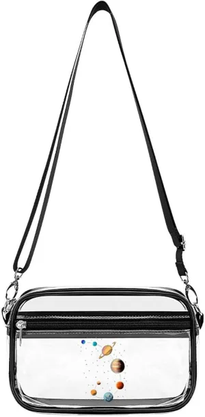 Space Solar System Fashion Shoulder Bag PVC Transparent Women Crossbody Bags Cute Handbag Cosmetic Bag