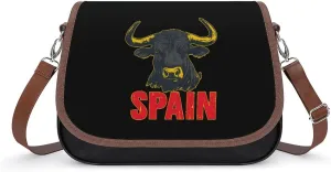 Spain Spanish Bull Fashion Crossbody Bags Purses for Women Funny Printing Shoulder Handbags Bag