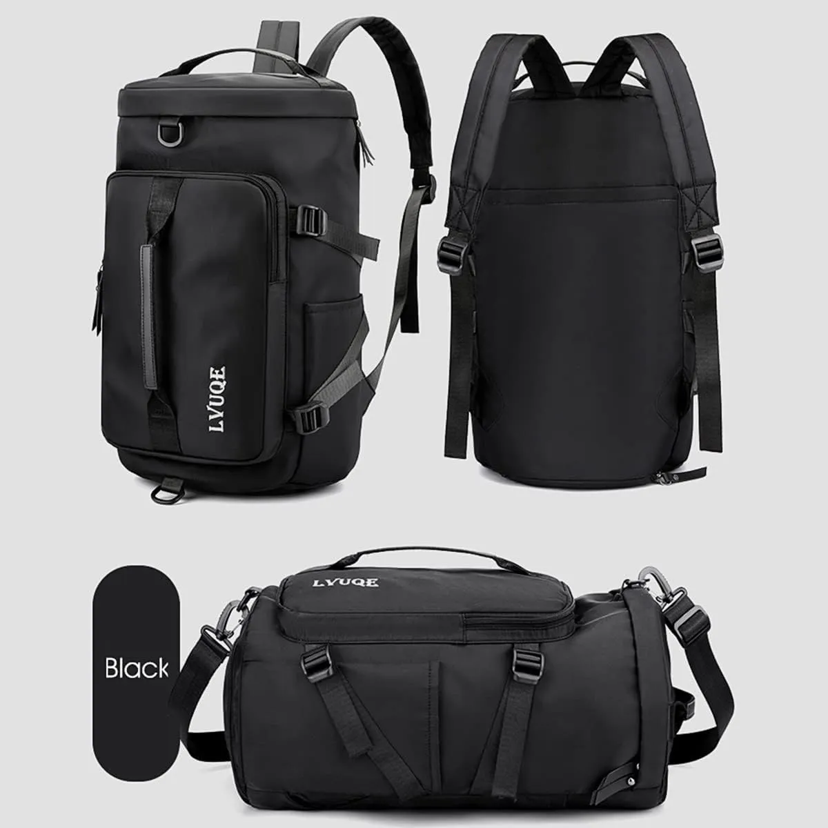 Sport gym bag,duffel bag with shoe compartment foldable training handbag for men and women – sport travel bag overnight weekend shoulder weight dry bag -Waterproof Dry Wet Separated Gym Bags