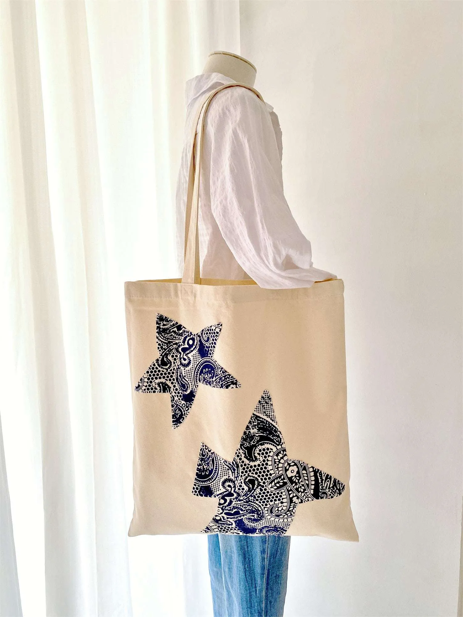 Star Patchwork Tote Bag