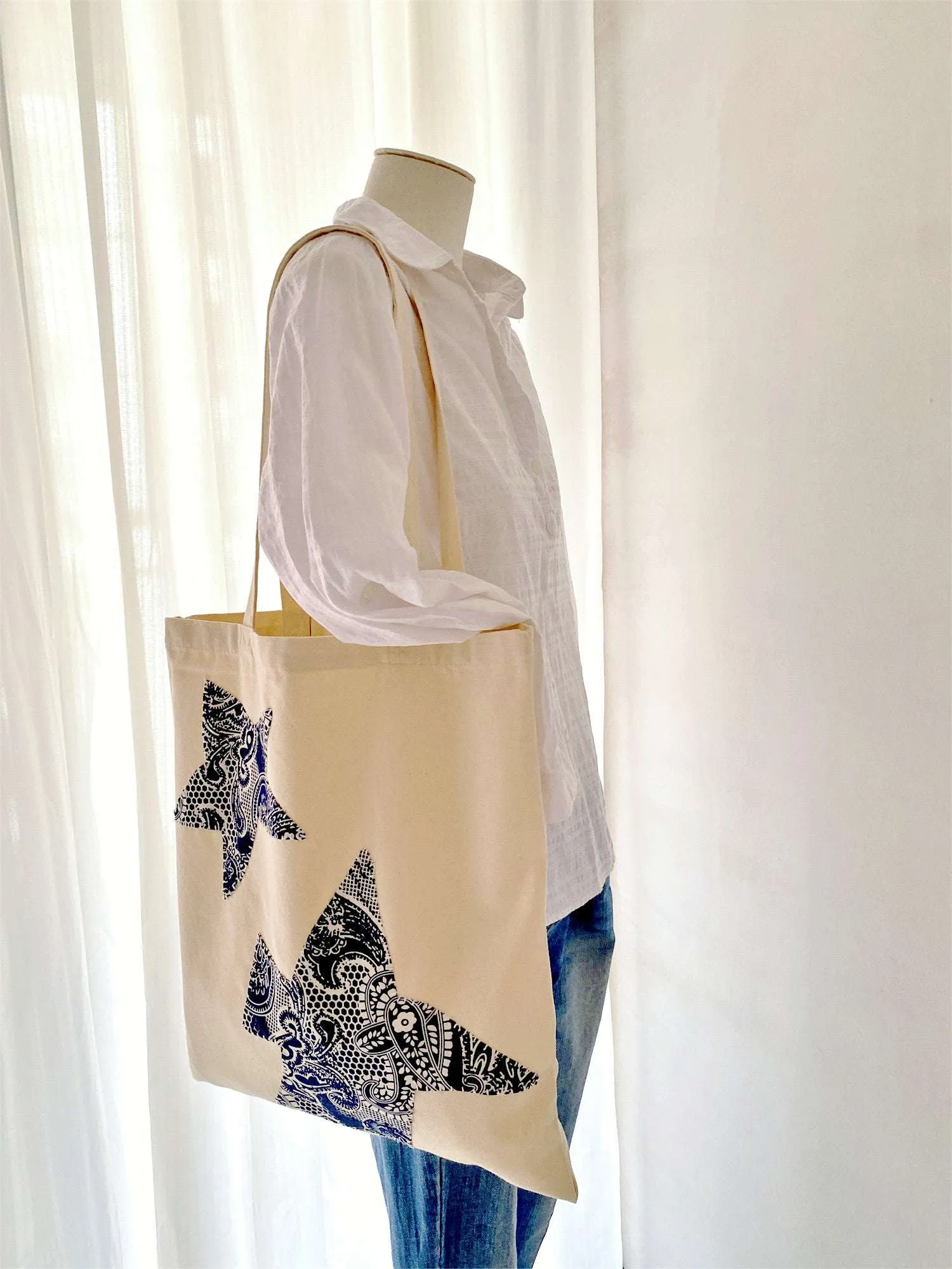 Star Patchwork Tote Bag