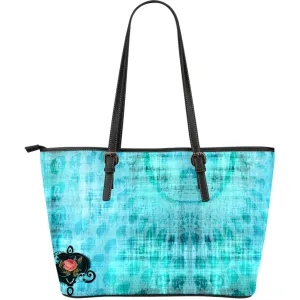 Steampunk Rose Large Leather Tote Bag