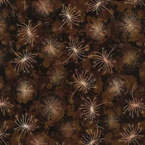 Stof Fabrics - Flowers in the Wind (Brown)