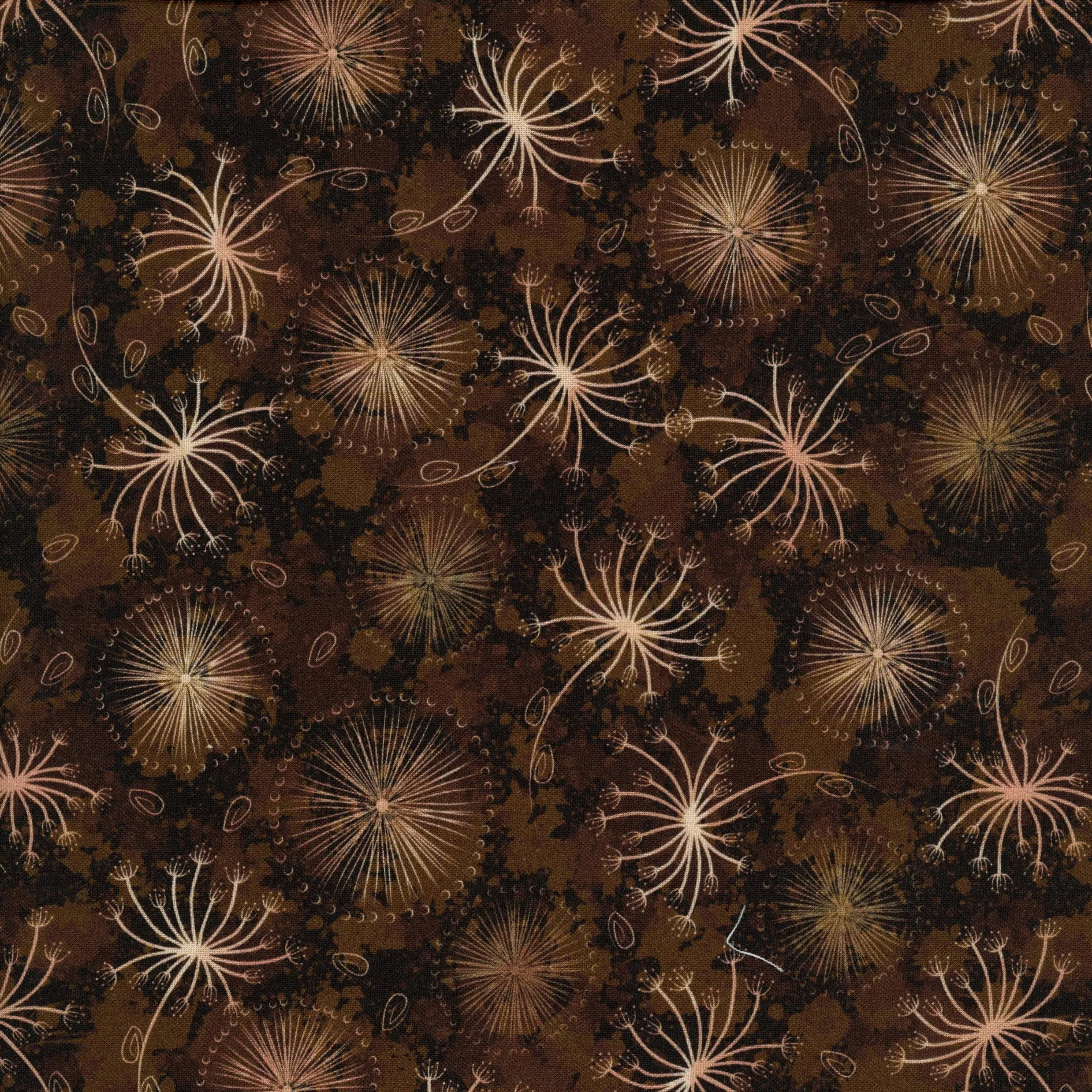 Stof Fabrics - Flowers in the Wind (Brown)