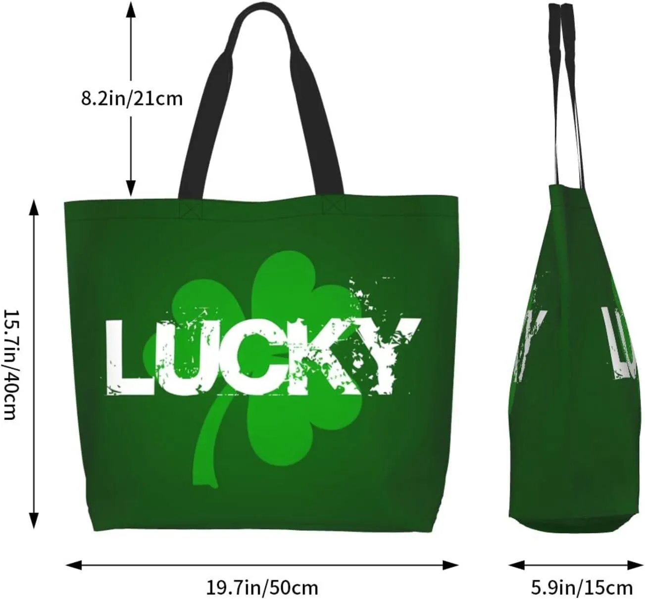 St.Patrick's Day Tote Bag Large Interior Pocket Tote Bag Reusable Shoulder Tote Bags Travel Bags