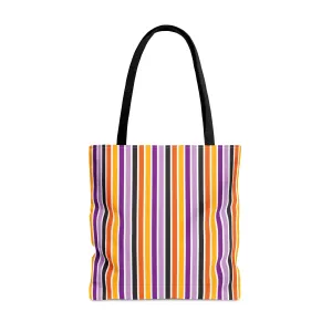 Stripe Pattern AOP Tote Bag